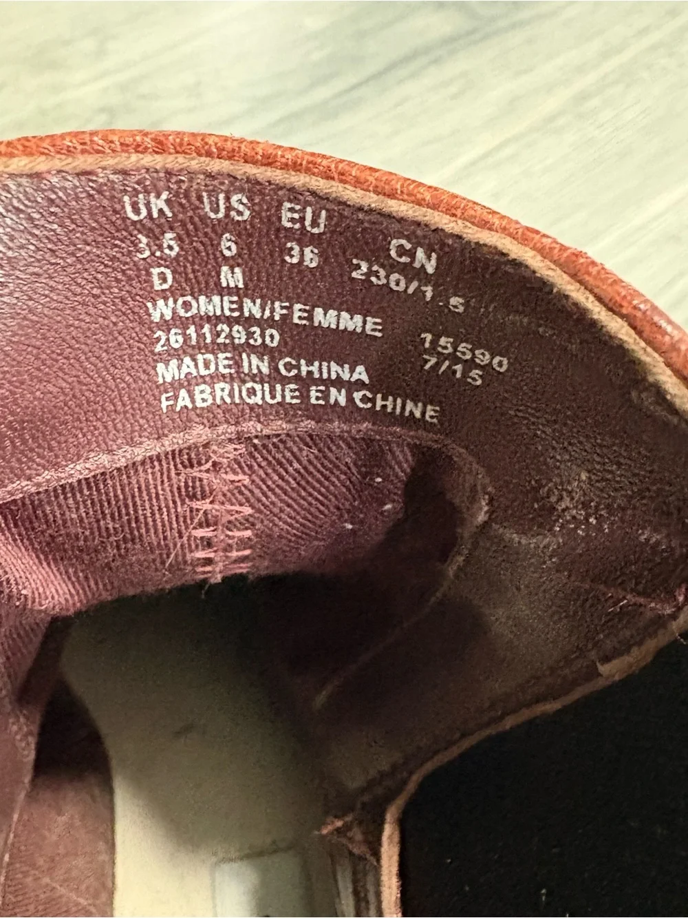 Clarks Women's Marquette Wish Style Leather Boots in Burgundy